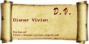 Diener Vivien névjegykártya